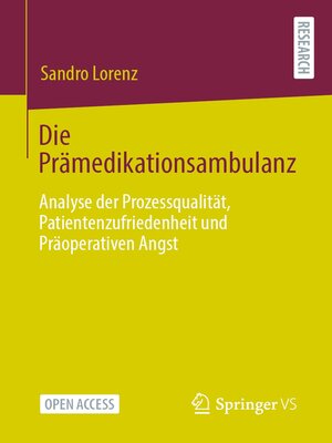cover image of Die Prämedikationsambulanz